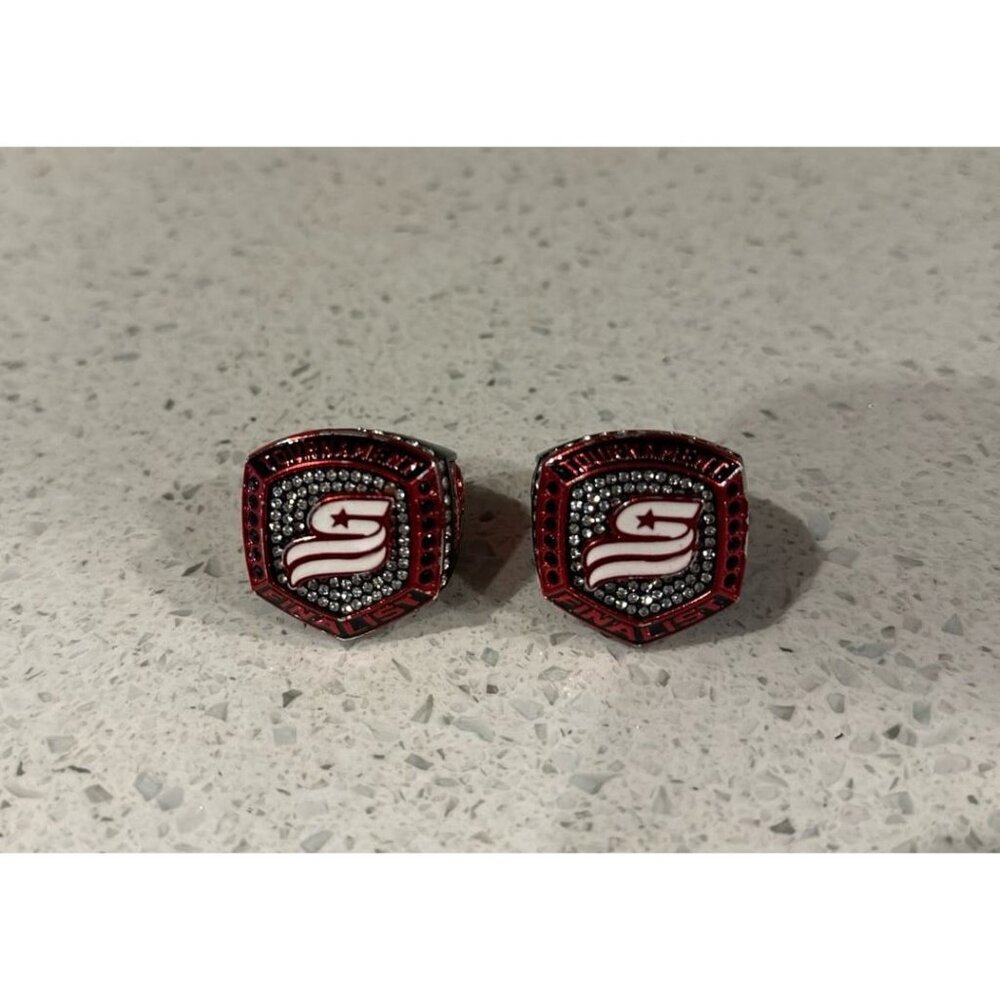 Victory Rings- Black/Red bundle includes two